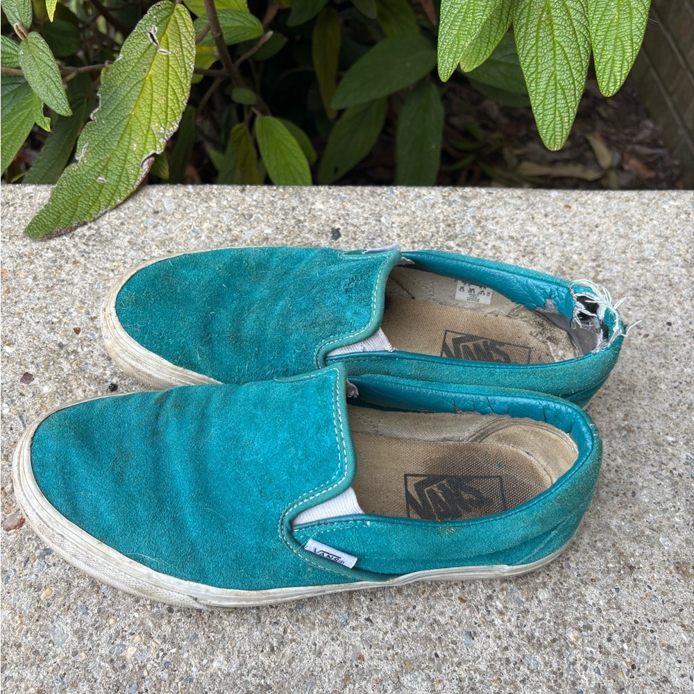 Vans Turquoise Casual Slip-Ons